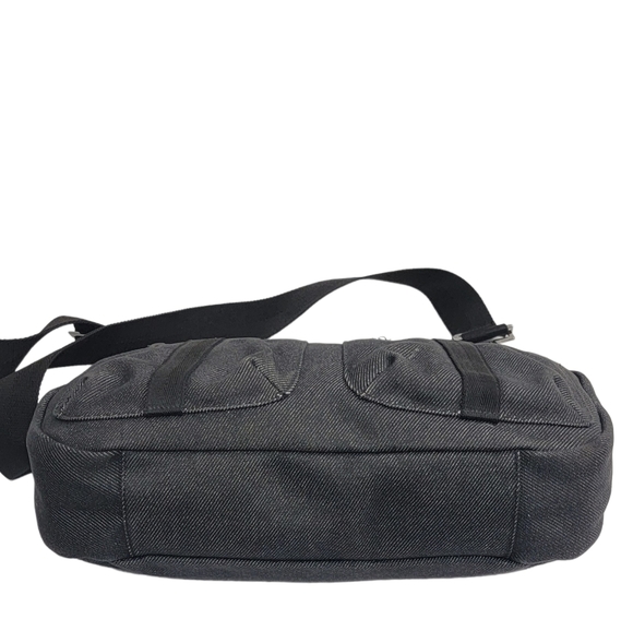 ⭐GUCCI Black Denim Canvas and Leather Crossbody Bag 101620 - Picture 4 of 11